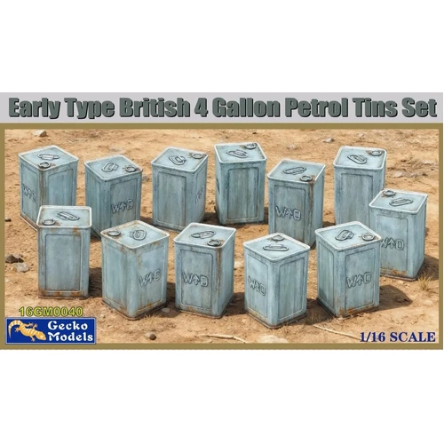 Gecko 1/16 Early Type 1942 5 gal/20L Jerry Cans Set (Value Pack) Plastic Model Kit