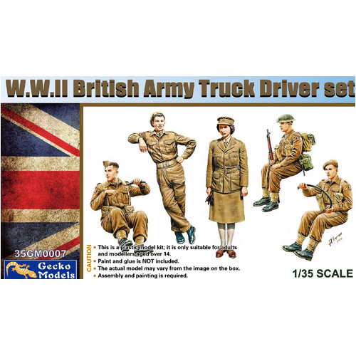 Gecko 1/35 WW II British Army Truck Driver Set Plastic Model Kit