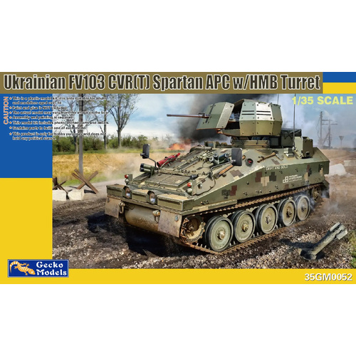 Gecko 1/35 FV103 CVR(T) Spartan w/Extra Armored HB Gun Turret Plastic Model Kit