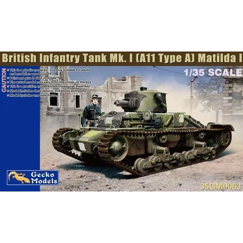 Gecko Models 1/35 British Infantry Tank Mk.I (A11 Type I) Matilda I Plastic Model Kit