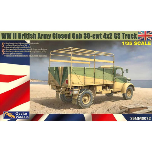 Gecko 1/35 WWII British Army Closed Cab 30-cwt 4x2 GS Truck Plastic Model Kit