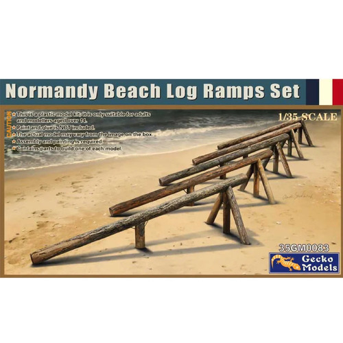 Gecko 1/35 Normandy Beach Log Ramps Set Plastic Model Kit