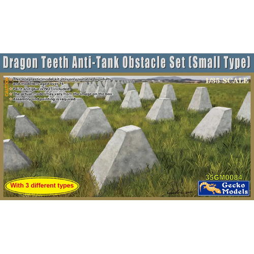 Gecko 1/35 Dragon Teeth Anti-Tank Obstacle Set Plastic Model Kit