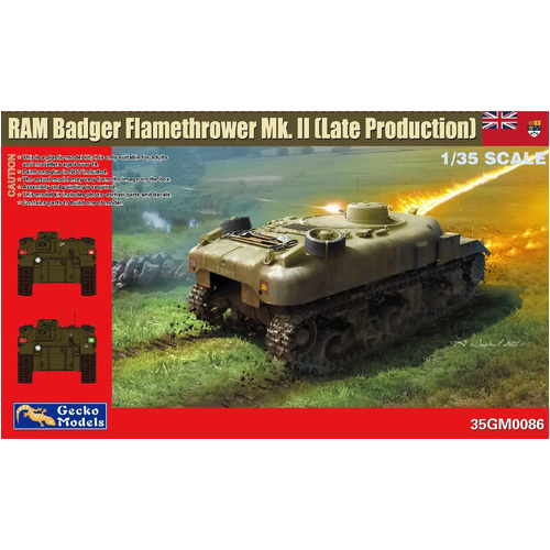 Gecko 1/35 Ram Badger Flamethrower Mk. II (Late Production) Plastic Model Kit