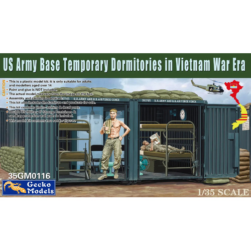 Gecko 1/35 US Army Base Temporary Dormitories For Military Personnel Plastic Model Kit