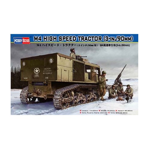 HobbyBoss 1/35 M4 HIGH SPEED TRACTOR(3-in./90mm) Plastic Model Kit [82407]