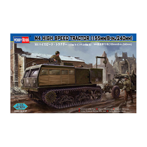 HobbyBoss 1/35 M4 High Speed Tractor(155mm/8-in./240mm) Plastic Model Kit [82408]