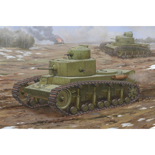 HobbyBoss 1/35 Soviet T-12 Medium Tank Plastic Model Kit [83887]