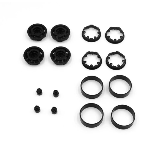 HobbyPlus CR18P Truck 1.2inch Bead Lock Wheel Set, Black