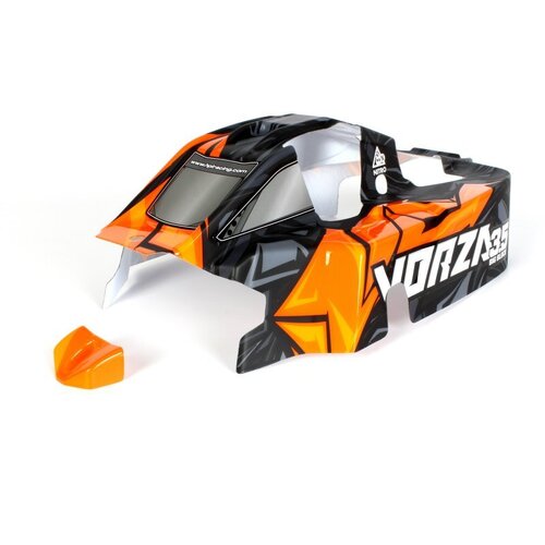 HPI TRIMMED & PRINTED VB-2 1:8TH NITRO BUGGY BODY (ORANGE) [160414]