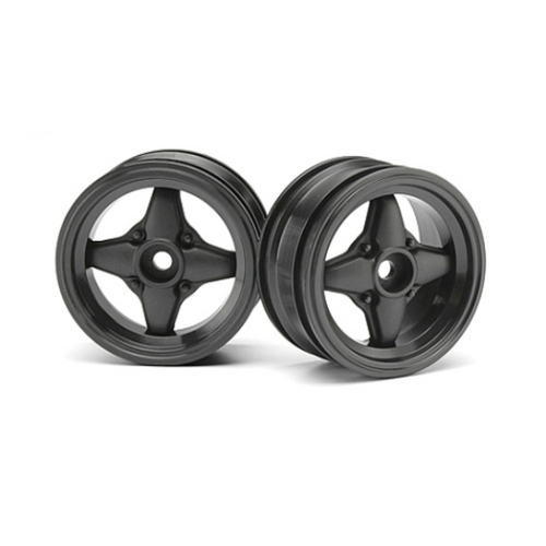 *DISC*HPI 3904 Mx60 4 Spoke Wheel Gunmetal (0mm Offset/2Pcs)
