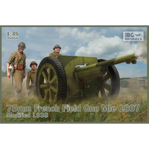 IBG 1/35 75mm French Field Gun Mle 1897 - Modified 1938 Plastic Model Kit [35056]