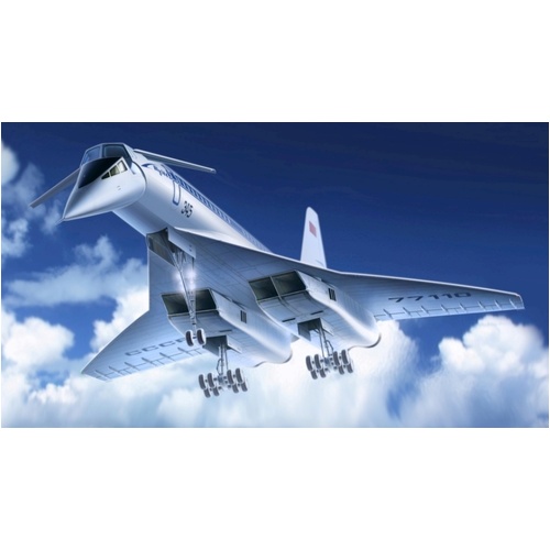 ICM 1/144 Tupolev-144 Soviet Supersonic Passenger Aircraft Plastic Model Kit