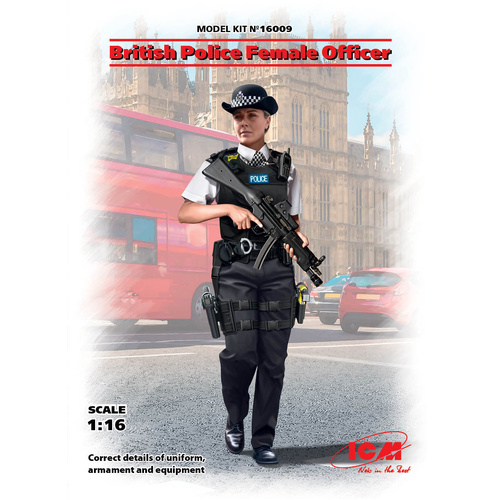 ICM 1/16 British Police Female Officer Plastic Model Kit