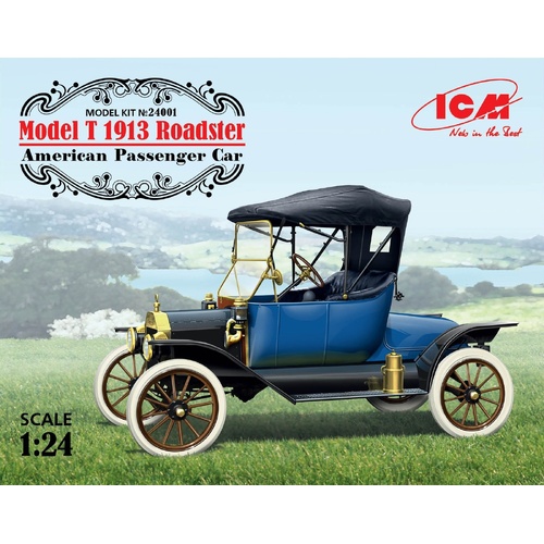 ICM 1/24 Model T 1913 Roadster American Passenger Car Plastic Model Kit