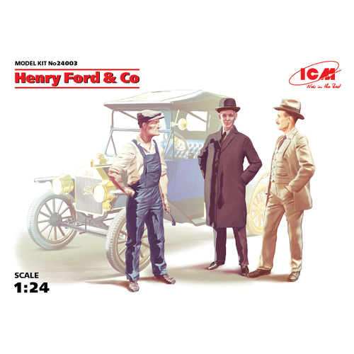 ICM 1/24 Henry Ford & Co (3 Figures) Plastic Model Kit