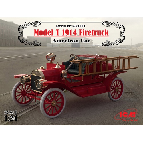 ICM 1/24 Model T 1914 Firetruck American Car Plastic Model Kit