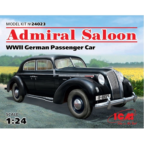 ICM 1/24 Admiral Saloon WWII German Passenger Car Plastic Model Kit
