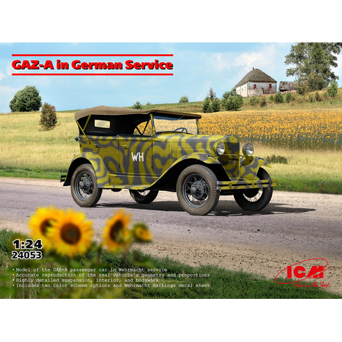 ICM 1/24 GAZ-A in German Service Plastic Model Kit