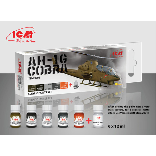 ICM Acrylic Paint Set: Cobra AH-1G - 6 Colours