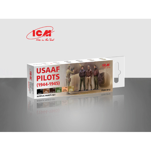 ICM Acrylic Paint Set: USAAF Pilots (1944-1945) - 6 Colours