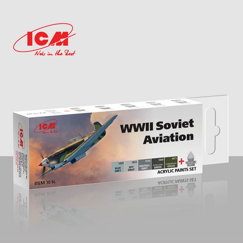 ICM Acrylic Paint Set: WWII Soviet aviation  - 6 Colours