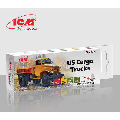 ICM Acrylic Paint Set: US Cargo Trucks - 6 Colours