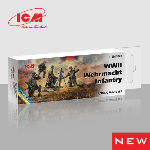ICM Acrylic Paint Set: WWII Wehrmacht Infantry - 6 Colours