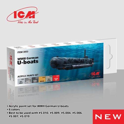 ICM Acrylic Paint Set: WWII German U-boats - 6 Colours