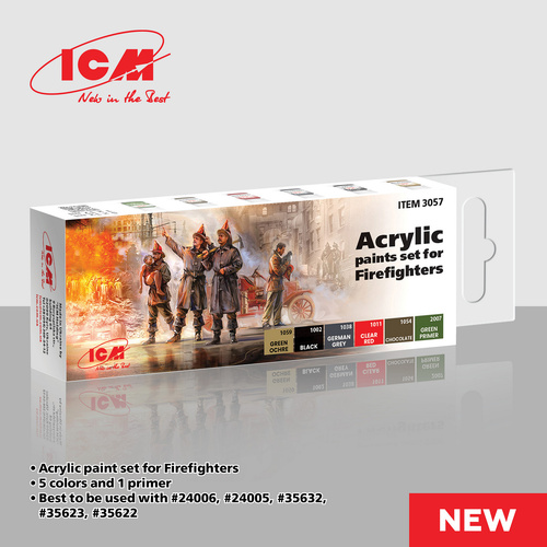 ICM Acrylic Paint Set: Firefighters - 6 Colours