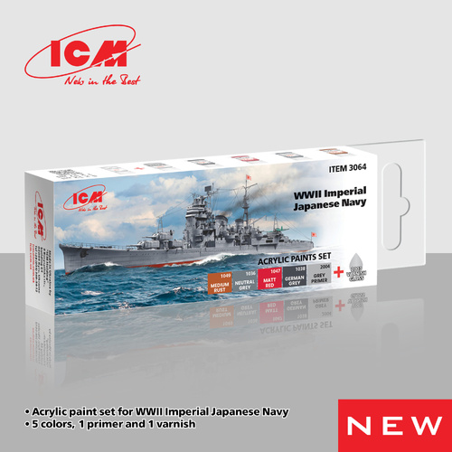 ICM Acrylic Paint Set: WWII Imperial Japanese Navy - 6 Colours