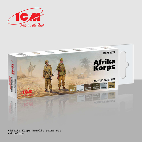 ICM Acrylic Paint Set: African Corps Uniform - 6 Colours