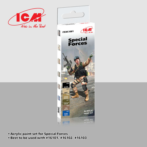 ICM Acrylic Paint Set: Special Forces (modern Western) - 6 Colours