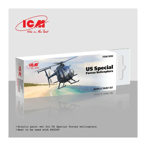 ICM Acrylic Paint Set: US Special Forces Helicopters - 6 Colours
