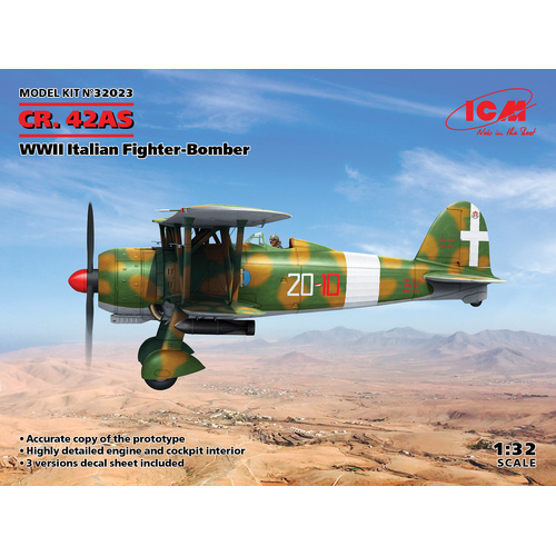 ICM 1/32 CR. 42AS WWII Italian Fighter-Bomber Plastic Model Kit