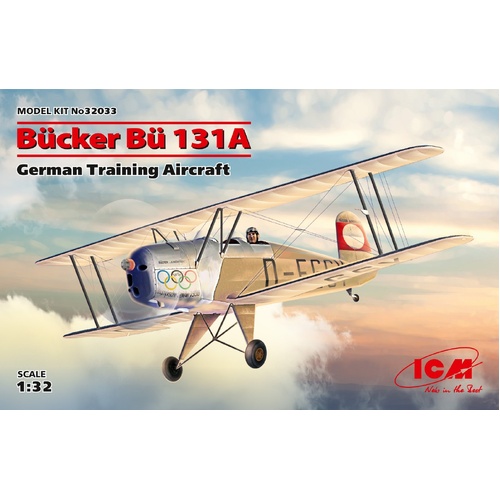ICM 1/32 Bücker Bü 131A German Training Aircraft Plastic Model Kit