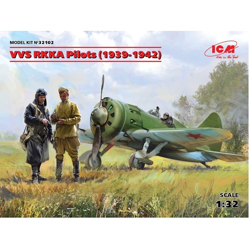 ICM 1/32 VVS RKKA Pilots (1939-1942) (3 Figures) Plastic Model Kit