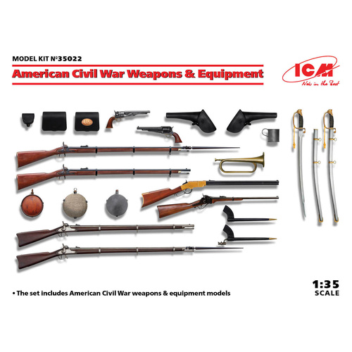 ICM 1/35 US Civil War Weapons & Equipment Plastic Model Kit