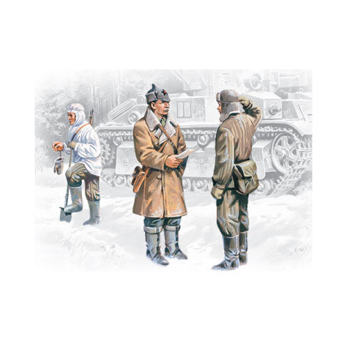 ICM 1/35 Red Army Infantry (1939-1942) (3 Figures - officer 2 soldiers) Plastic Model Kit