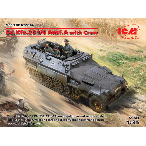 ICM 1/35 Sd.Kfz.251/6 Ausf.A with Crew Plastic Model Kit