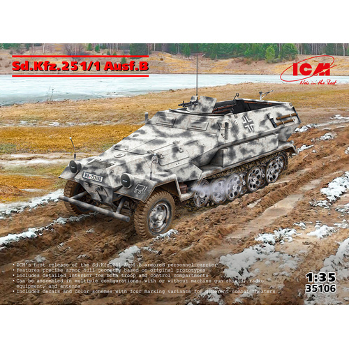 ICM 1/35 Sd.Kfz.251/1 Ausf.B Plastic Model Kit