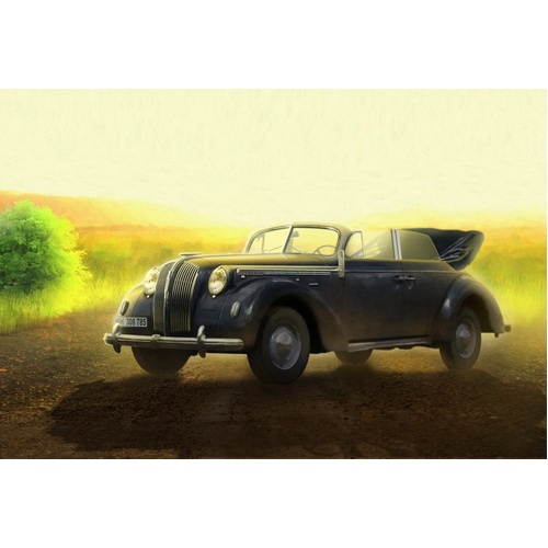 ICM 1/35 Admiral Cabriolet WWII German Staff Car with Figures Plastic Model Kit