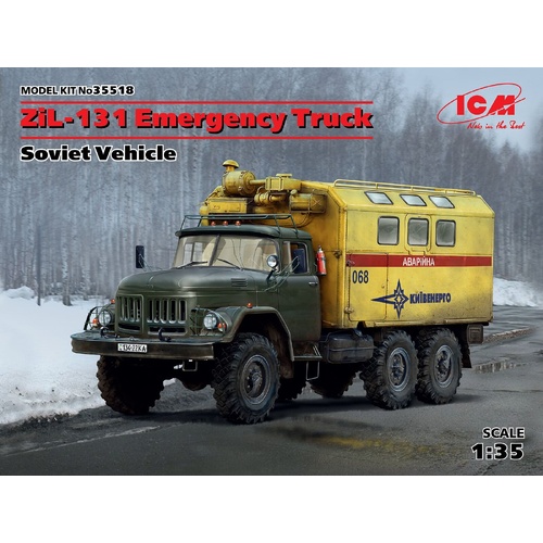 ICM 1/35 ZiL-131 Emergency Truck Soviet Vehicle Plastic Model Kit