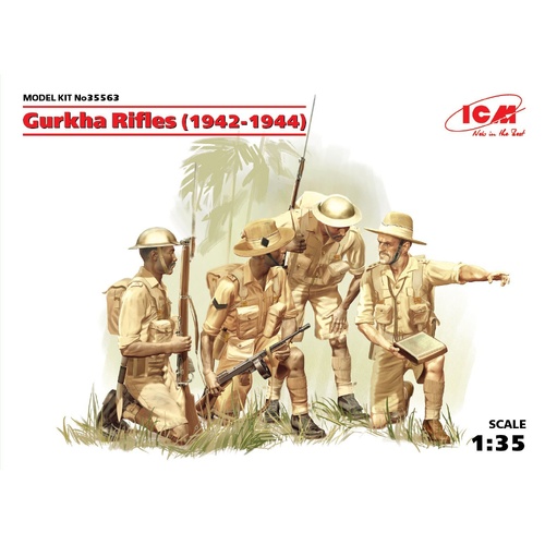 ICM 1/35 Gurkha Rifles (1944) (4 Figures) Plastic Model Kit