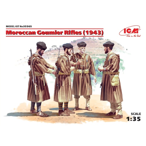 ICM 1/35 Moroccan Goumier Rifles (1943) (4 Figures) Plastic Model Kit