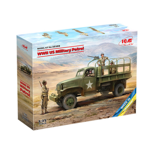 ICM 1/35 WWII US Military Patrol (G7107 with MG M1919A4) Plastic Model Kit