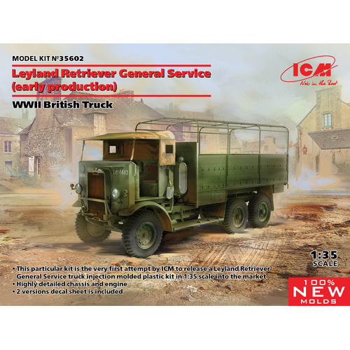 ICM 1/35 Leyland Retriever General Service (Early Production) WWII British Truck Plastic Model Kit