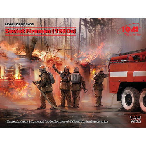 ICM 1/35 Soviet Firemen (1980s) Plastic Model Kit