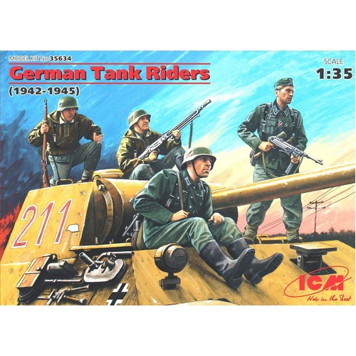 ICM 1/35 German Tank Riders (1942-1945) (4 Figures) Plastic Model Kit