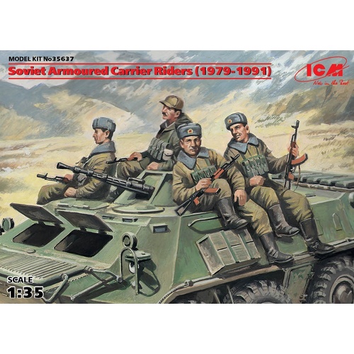 ICM 1/35 Soviet Armored Carrier Riders (1979-1991) (4 Figures) Plastic Model Kit